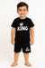 Boys Black KING T-Shirt & Shorts Set – Cotton Jersey (2 to 10 Years)