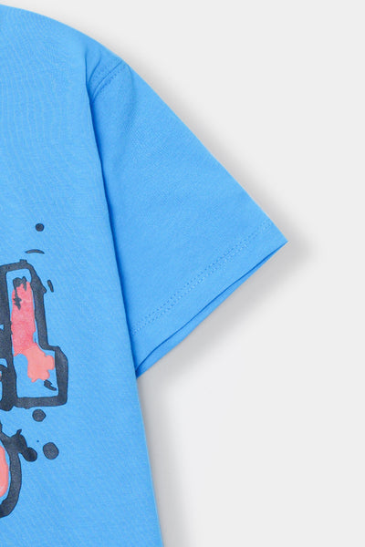 Blue Printed T-Shirt
