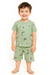 Kids' Cotton Jersey T-Shirt & Shorts Set – Animal Print (Green)