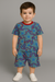 Multicolor Star Print Kids' T-Shirt & Shorts Set – Cotton Jersey