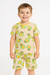 Yellow Flower Print Kids' T-Shirt & Shorts Set – Cotton Jersey